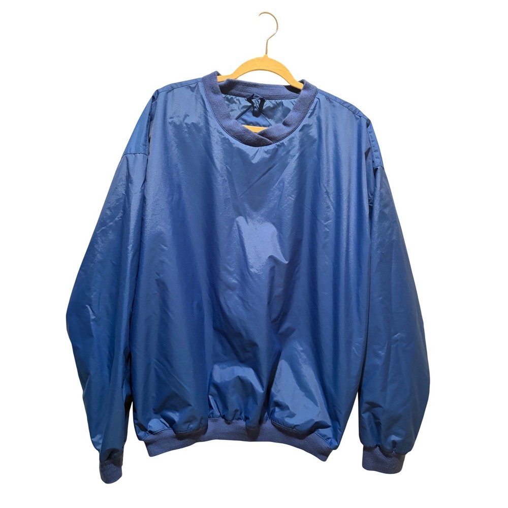 Holloway Mens XL Royal Blue Nylon V-Neck Windbreaker Pullover Jacket